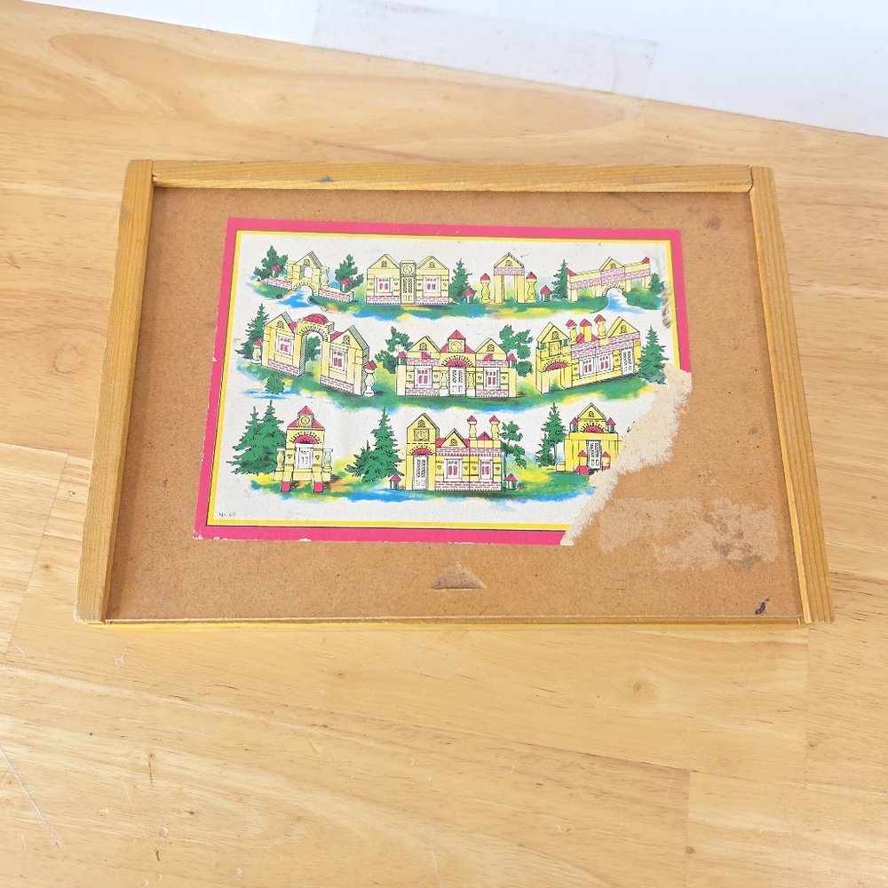 ​Vintage VERO Nr. 60 Wooden Architectural Building Blocks - Germany GDR 1970s